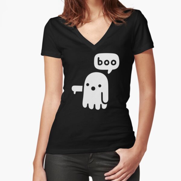 Ghost Of Disapproval Fitted V-Neck T-Shirt