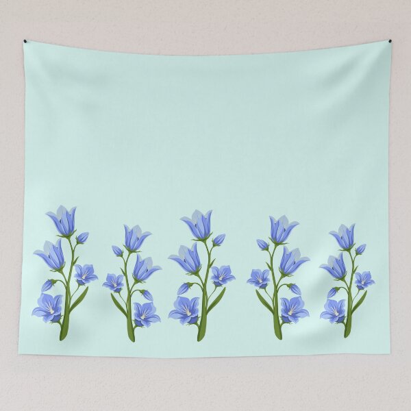 Item preview, Balloon Flower - Blue Flowers Floral Art - Hand Painted  designed and sold by Thordur Sturluson.