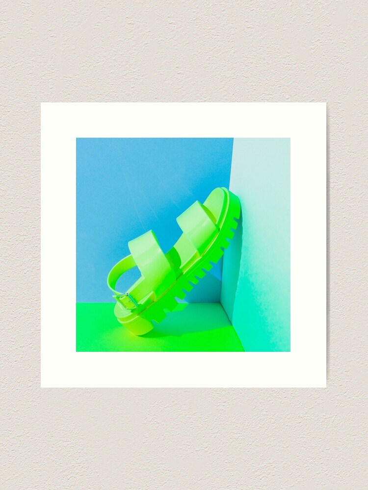 Alternate view of Yellow neon sandal Art Print