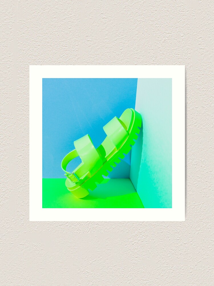 Alternate view of Yellow neon sandal Art Print
