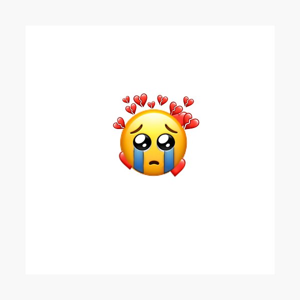 Fotodrucke Gebrochenes Herz Emoji Redbubble