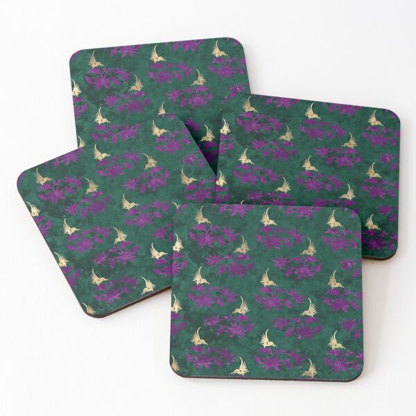 Item preview, Chinese Dragons Eastern Garden Gold Floral Pattern designed and sold by digitalvintage.