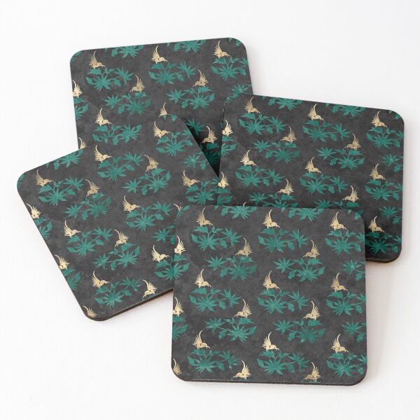 Item preview, Chinese Dragons Eastern Garden Gold Floral Pattern designed and sold by digitalvintage.