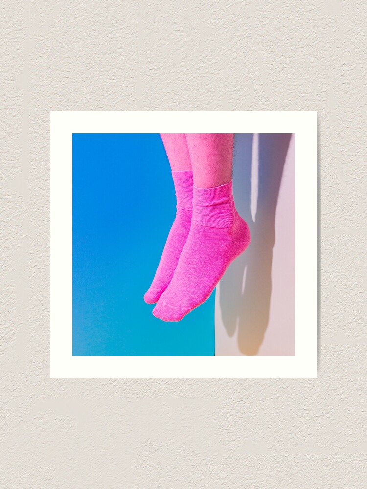 Alternate view of Pink legs in socks Art Print