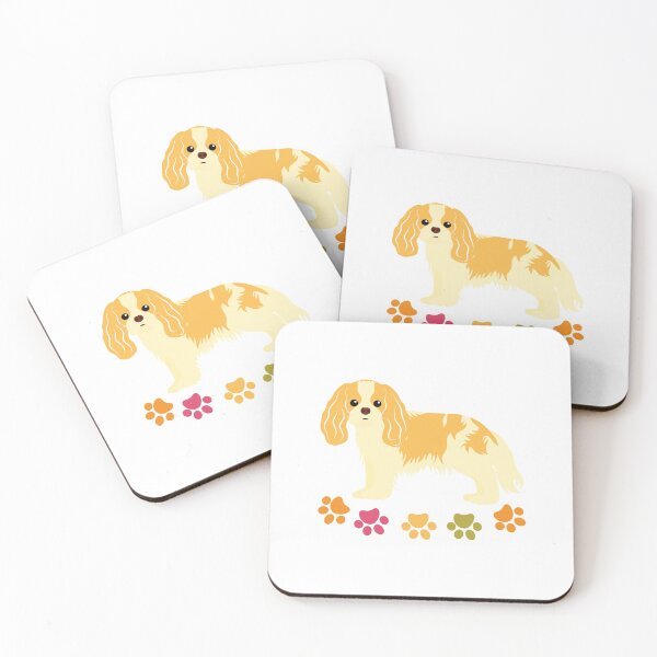 Item preview, Cavalier King Charles Spaniel y huella de pata - Blanco designed and sold by Lulupainting.