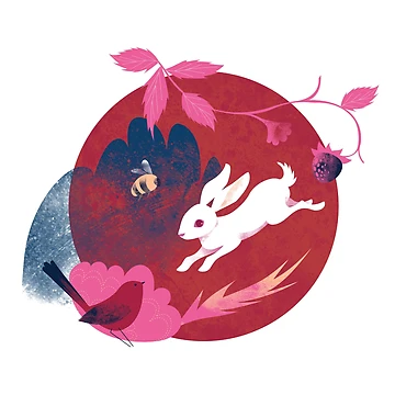 Artwork thumbnail, White Rabbit Pattern by Shiloh Longbottom