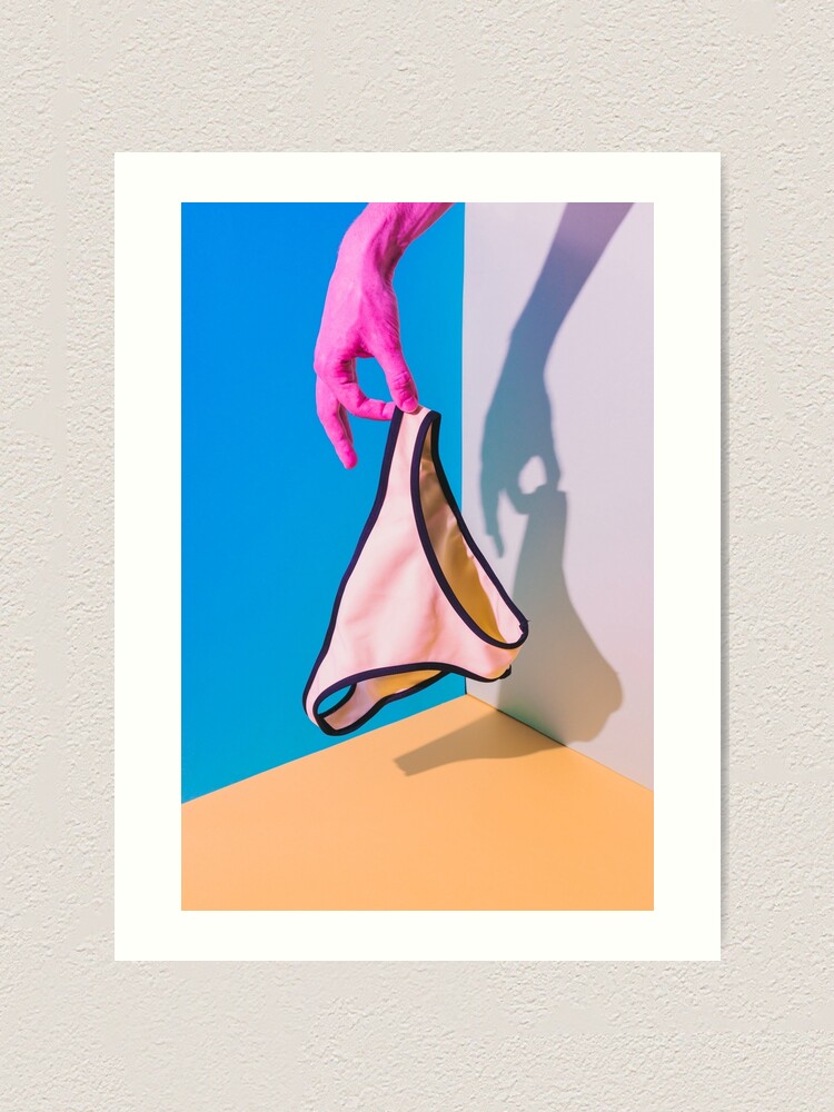Alternate view of Hand holds the bikini Art Print