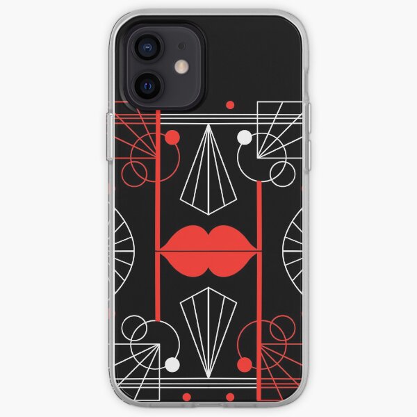 Graphic Art Deco Lips iPhone Soft Case