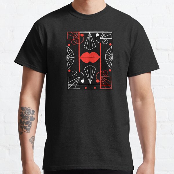 Graphic Art Deco Lips Classic T-Shirt