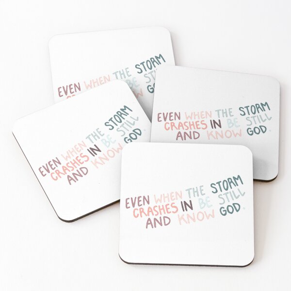 Item preview, Even when the Storm Crashes in Be Still and Know God | Christian Inspirational Faith | Illustration Calligraphy designed and sold by seaniemendoza.