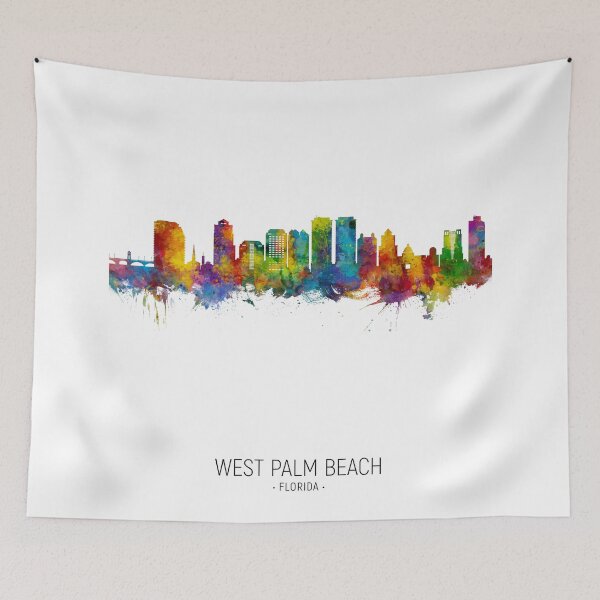 Item preview, West Palm Beach Florida Skyline designed and sold by ArtPrints.