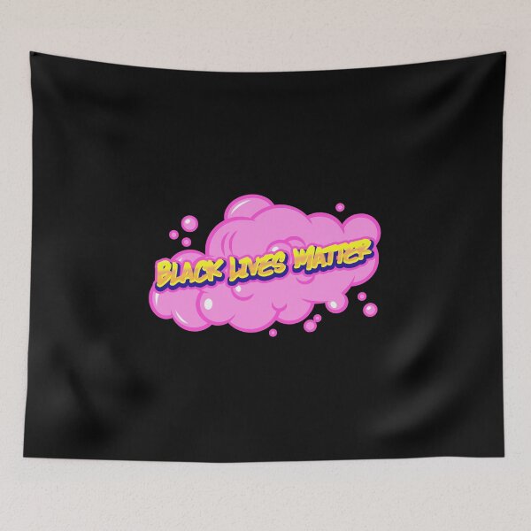 Item preview, Black Lives Matter Yellow Graffiti With Pink Spray Paint Cloud designed and sold by javes93.