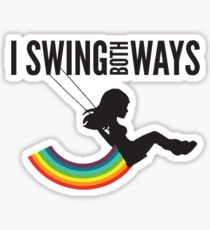 Ich schwinge beide Wege Sticker