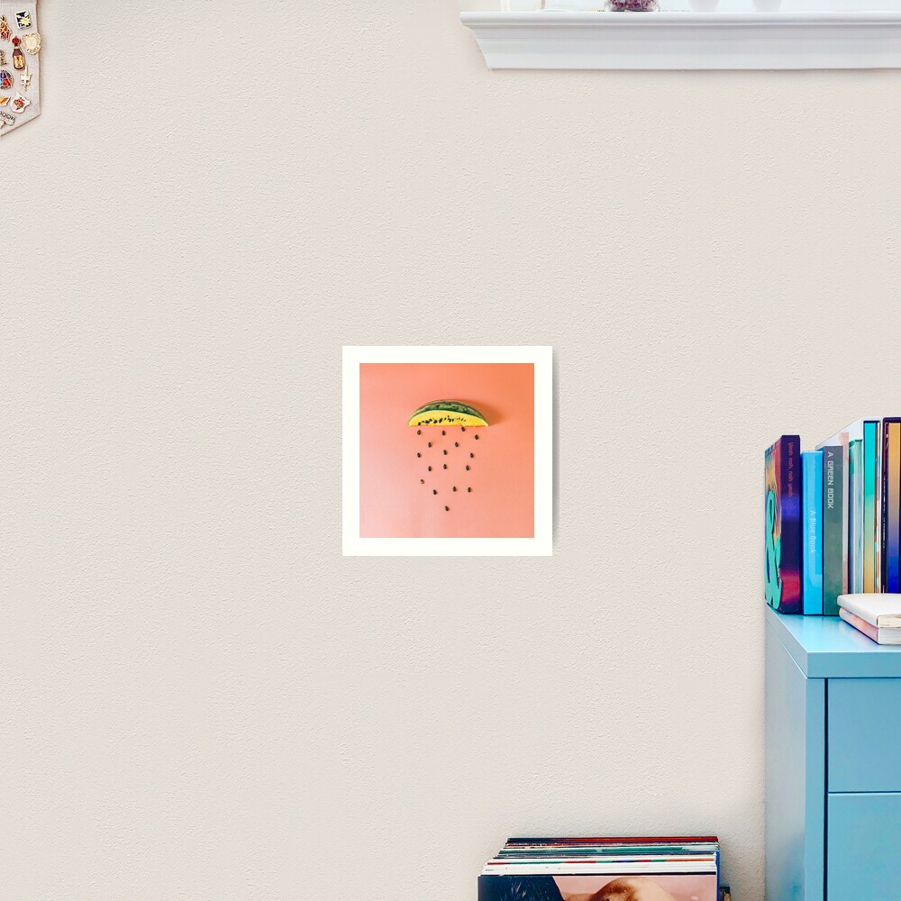 Watermelon seeds rain Art Print