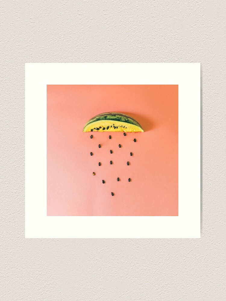 Alternate view of Watermelon seeds rain Art Print