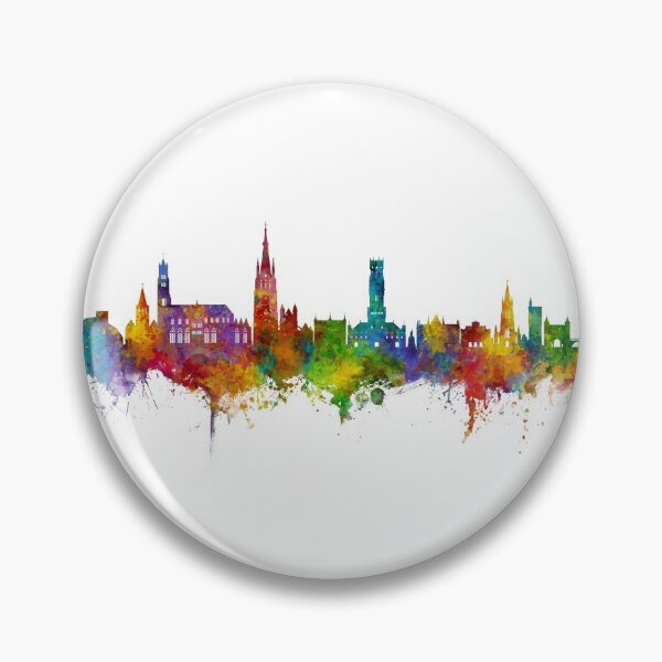 Item preview, Bruges Belgium Skyline designed and sold by ArtPrints.