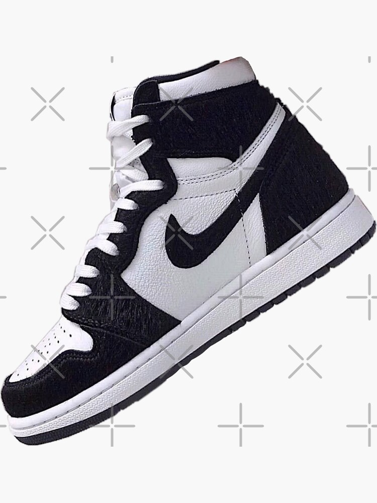 high top jordans black and white