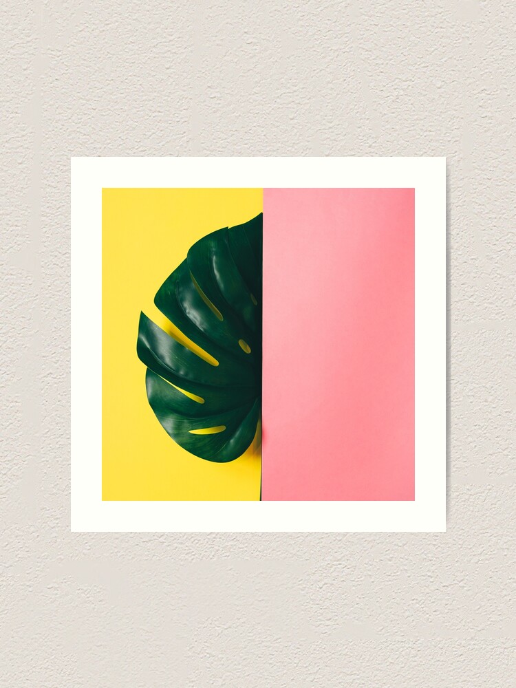 Alternate view of Half of monstera leaf Art Print