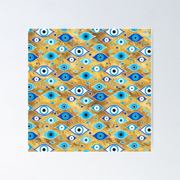 Item preview, Greek Mati Mataki - Matiasma Evil Eye pattern designed and sold by k9printart.
