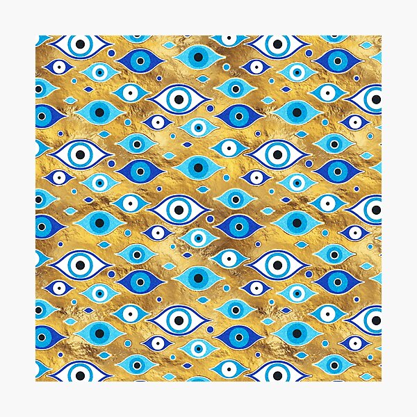 Artikelvorschau, Griechisches Mati Mataki - Matiasma Evil Eye Muster entworfen und verkauft von k9printart.