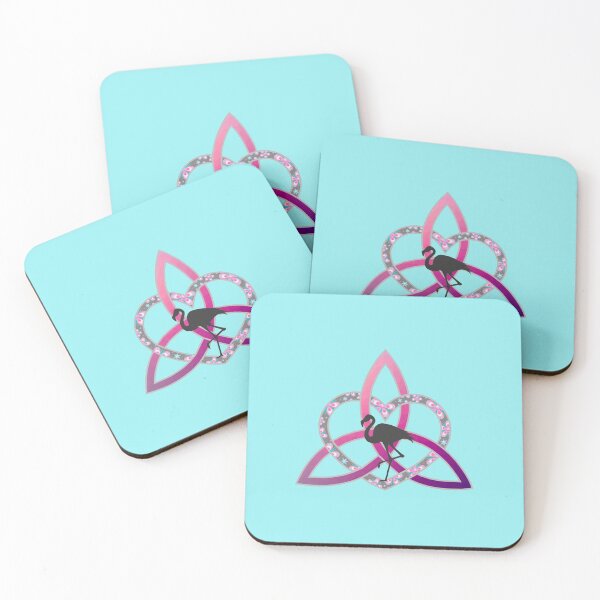 Item preview, Flamingo Heart Celtic Knot designed and sold by WildGeometric.