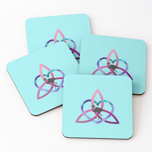 Item preview, Flamingo Heart Celtic Knot designed and sold by WildGeometric.