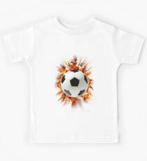 Flaming Soccer Ball - Shirt Kids T-Shirt