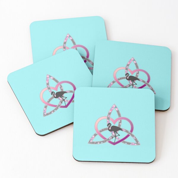 Item preview, Flamingo Heart Celtic Knot designed and sold by WildGeometric.