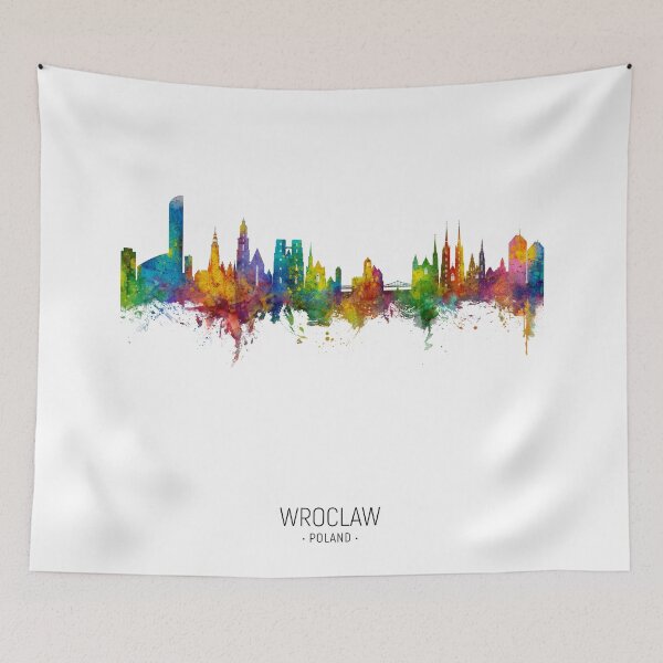 Item preview, Wroclaw Poland Skyline designed and sold by ArtPrints.