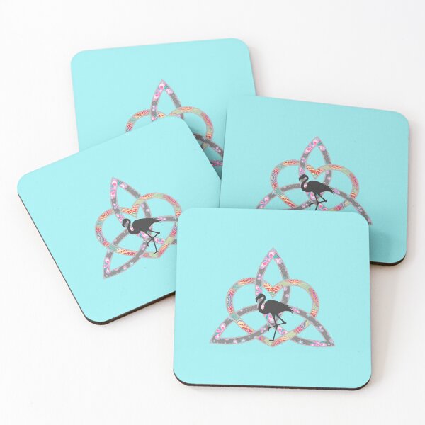 Item preview, Flamingo Heart Celtic Knot designed and sold by WildGeometric.