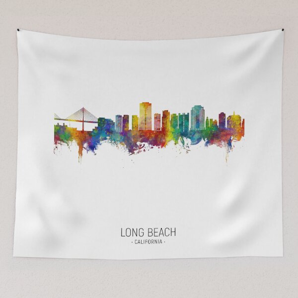 Item preview, Long Beach California Skyline designed and sold by ArtPrints.