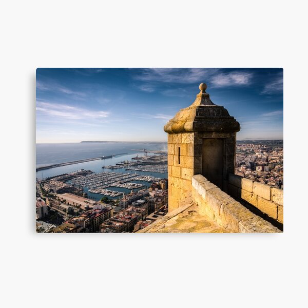 A view over the port at Alicante Canvas Print