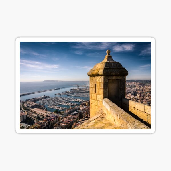 A view over the port at Alicante Sticker