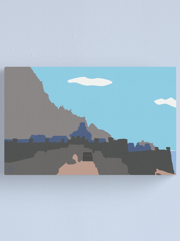 Alternate view of Skyrim Windhelm Landscape Vector Artwork Canvas Print