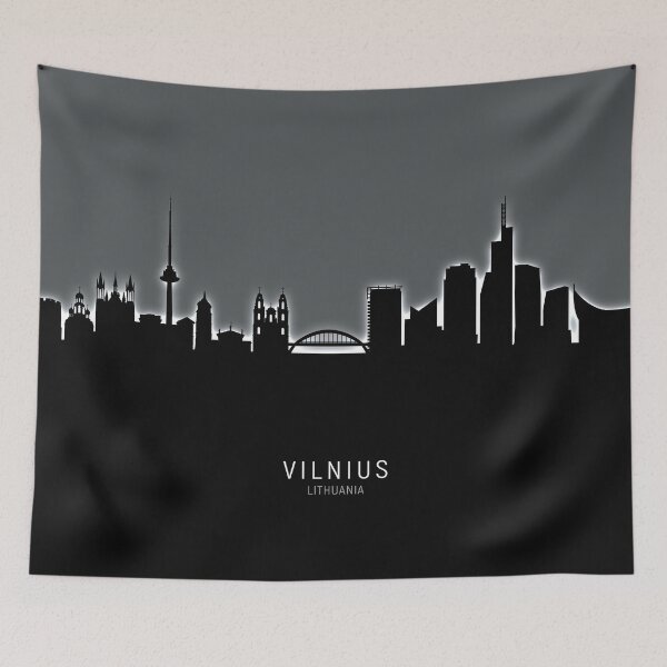 Item preview, Vilnius Lithuania Skyline designed and sold by ArtPrints.