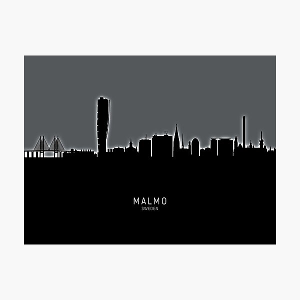Item preview, Malmö Sweden Skyline designed and sold by ArtPrints.