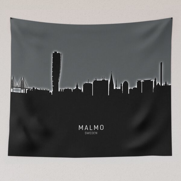 Item preview, Malmö Sweden Skyline designed and sold by ArtPrints.
