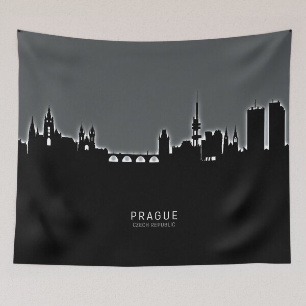 Item preview, Prague (Praha) Czech Republic Skyline designed and sold by ArtPrints.