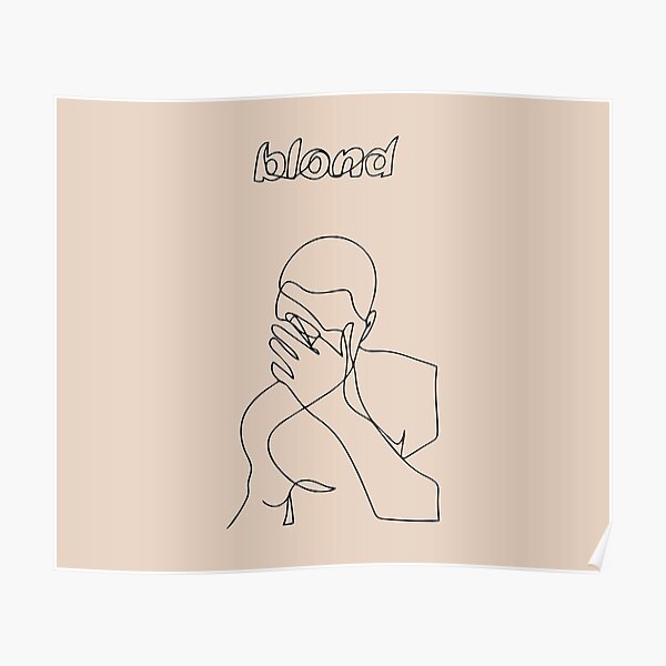 Arte lineal minimalista rubio Póster