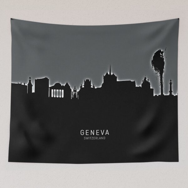 Item preview, Geneva Switzerland Skyline designed and sold by ArtPrints.