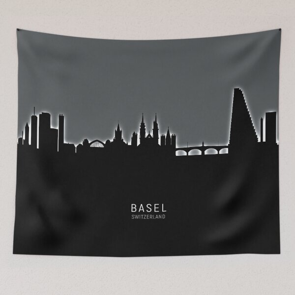 Item preview, Basel Switzerland Skyline designed and sold by ArtPrints.