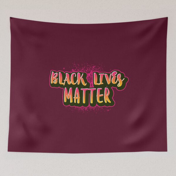 Item preview, Black Lives Matter Orange Graffiti With Magenta Spray Paint designed and sold by javes93.