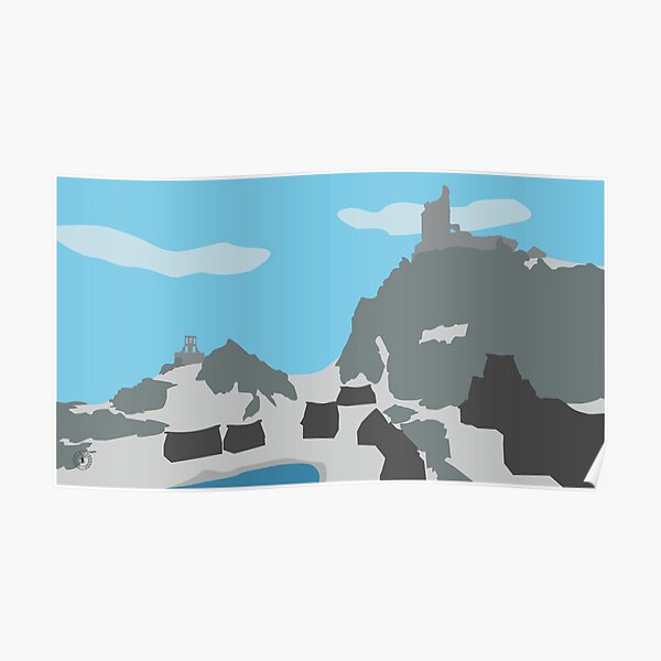 Skyrim Dawnstar Landscape Vector Artwork Poster