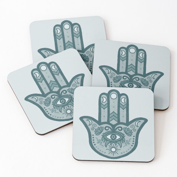 Item preview, Teal | Hamsa Hand Amulet  designed and sold by Bloomandflo.