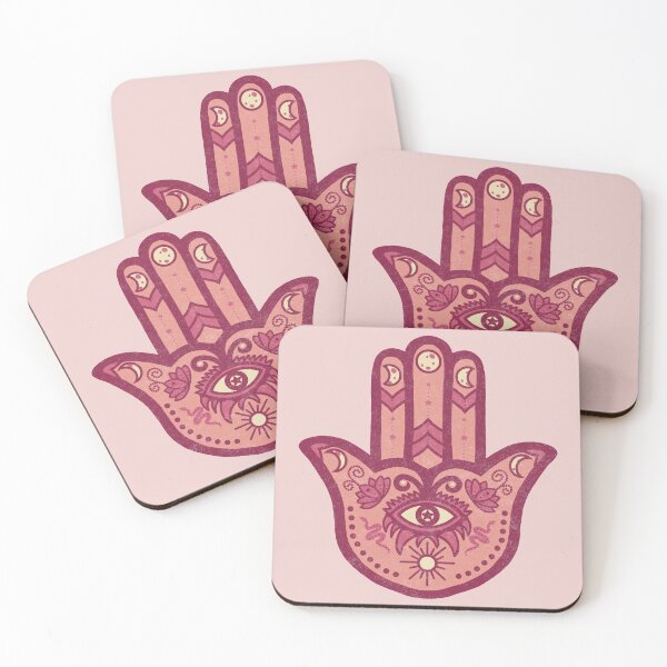 Item preview, Raspberry Sorbet | Hamsa Hand Amulet  designed and sold by Bloomandflo.