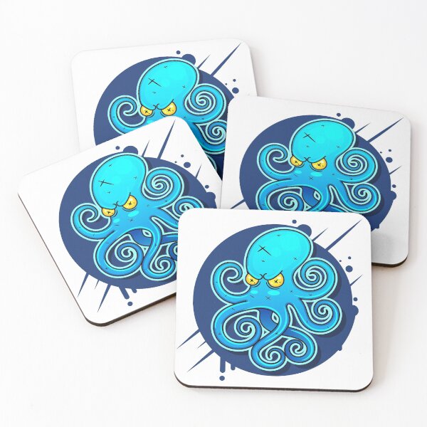 Item preview, Octupus Being Angry Blue  designed and sold by mayankdozdesign.