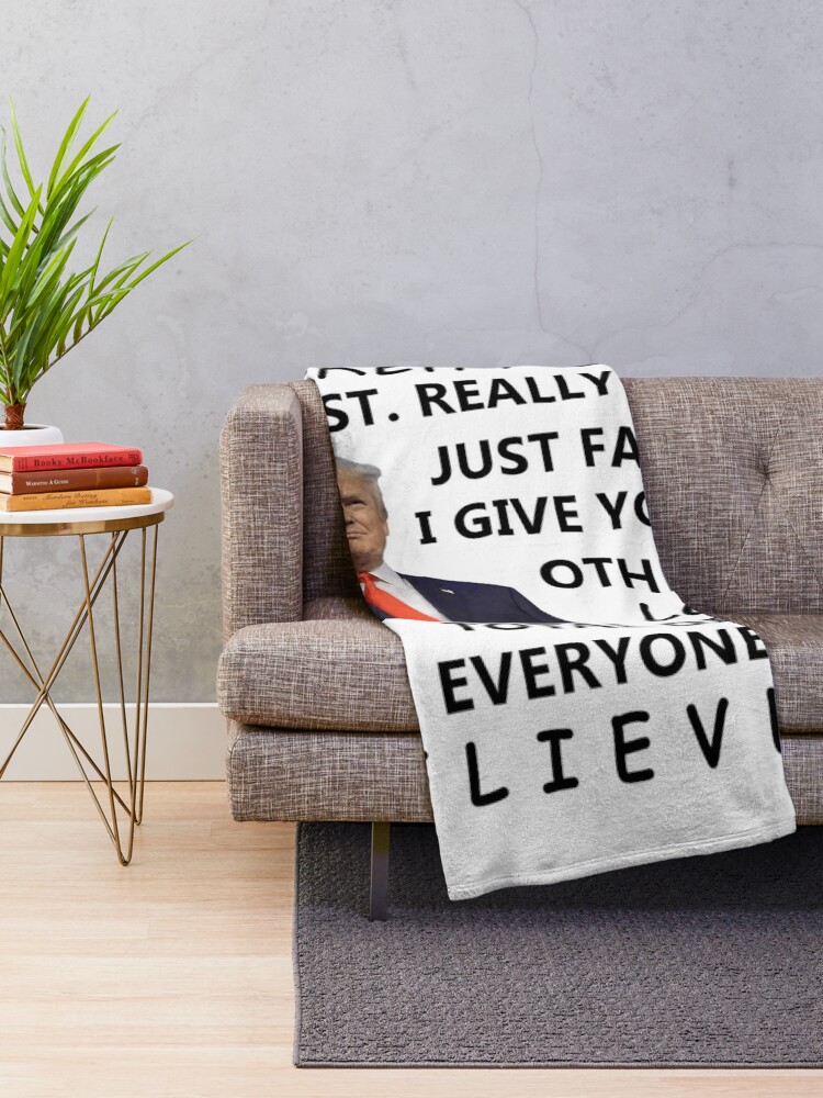 Alternate view of Funny Trump Father/Dad Throw Blanket