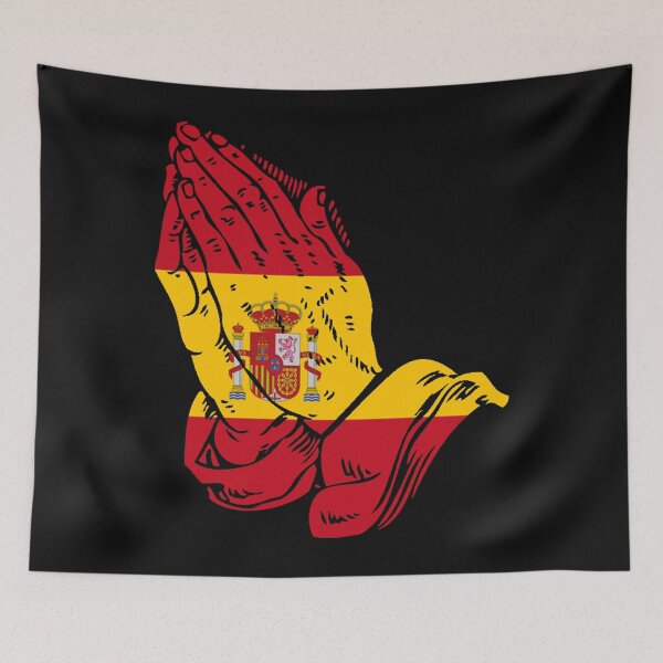 Item preview,  Praying Hands Spanish Flag  designed and sold by Kiwi-Tienda2017.