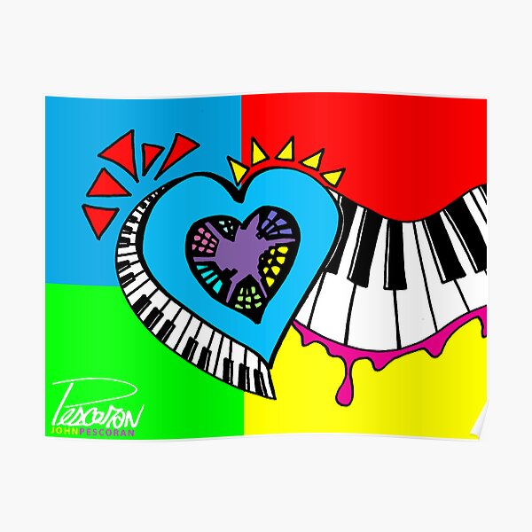 Surreal Pop Heart (Version T) Poster