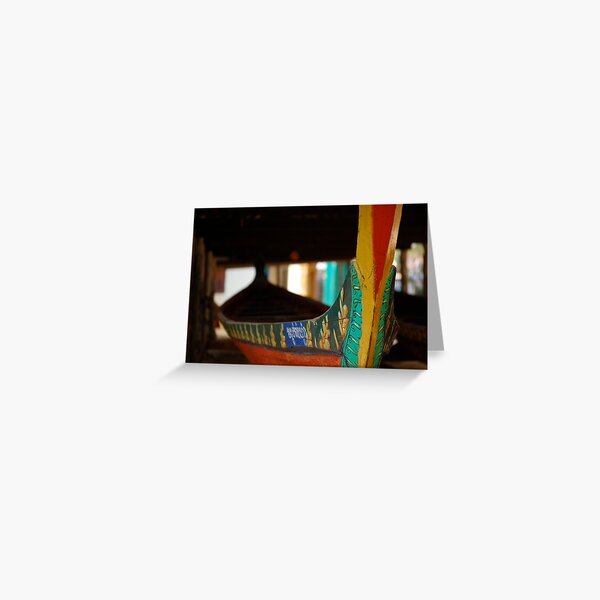 Boat just waiting to race Greeting Card